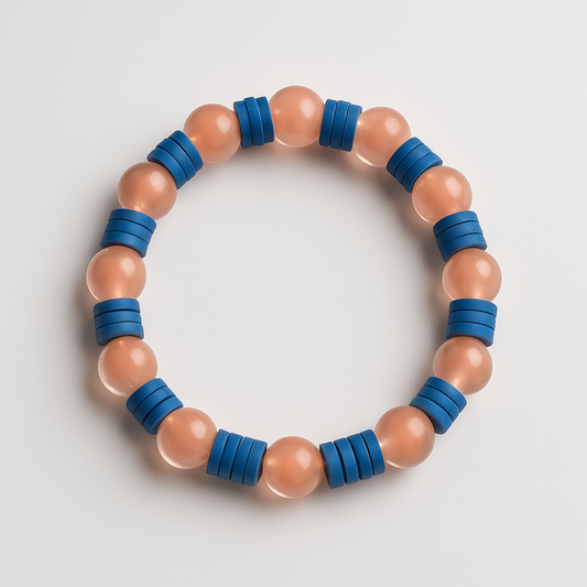 Beaded By Khloe - Coral Sky Bracelet