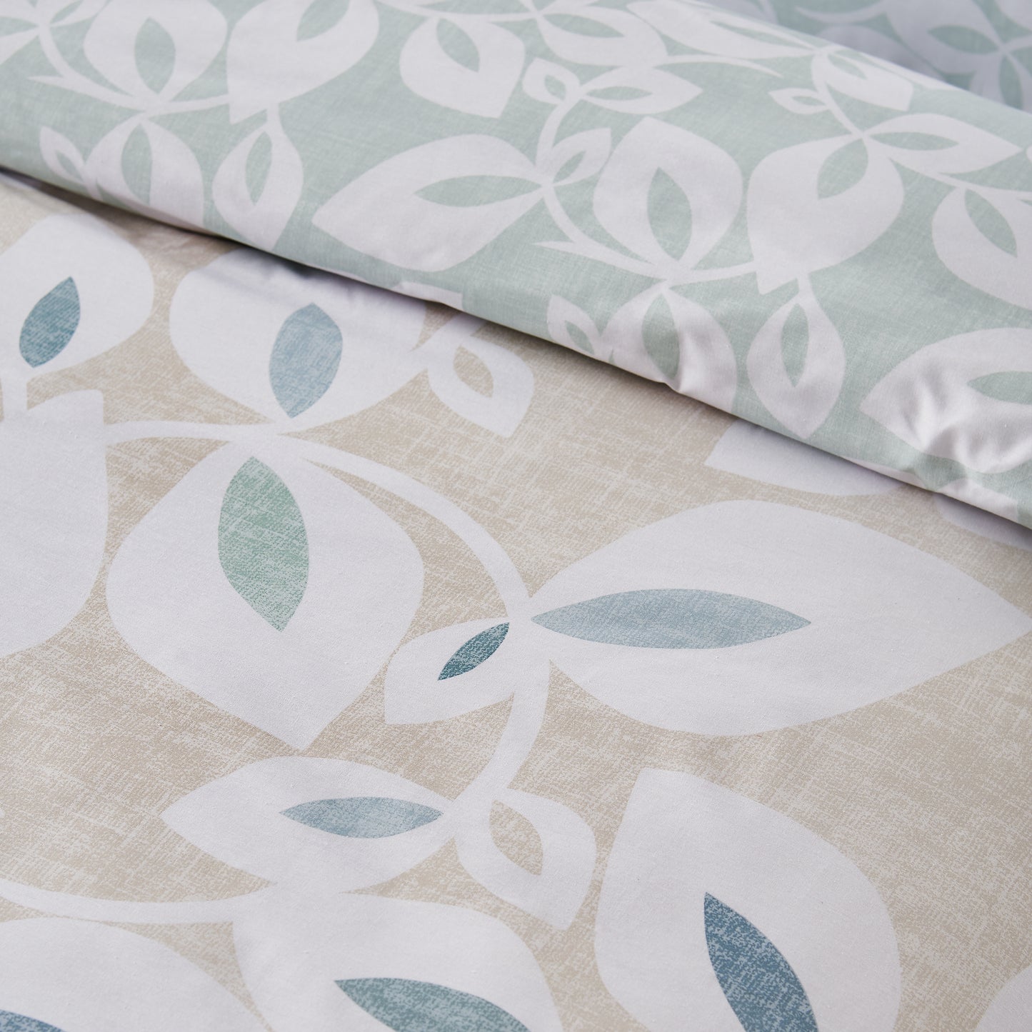 Catherine Lansfield Inga Leaf Duvet Set - Natural