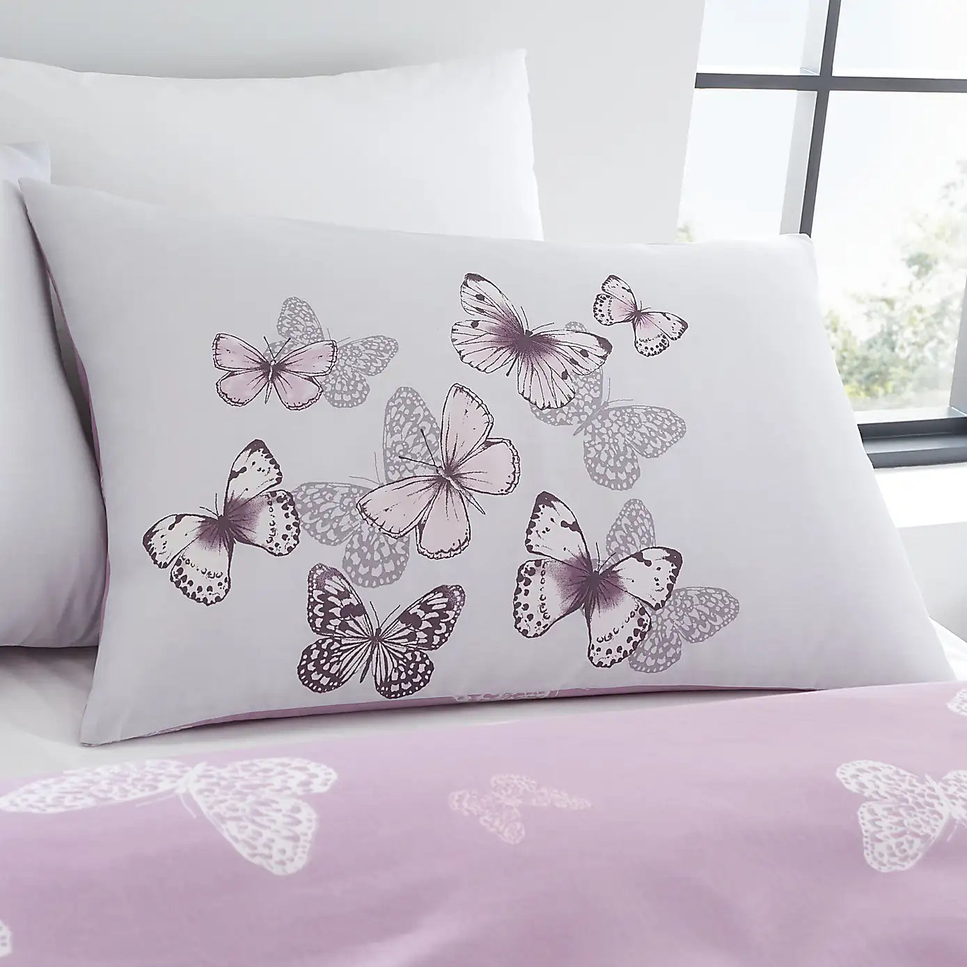 Catherine Lansfield Scatter Butterfly Heather Duvet Set