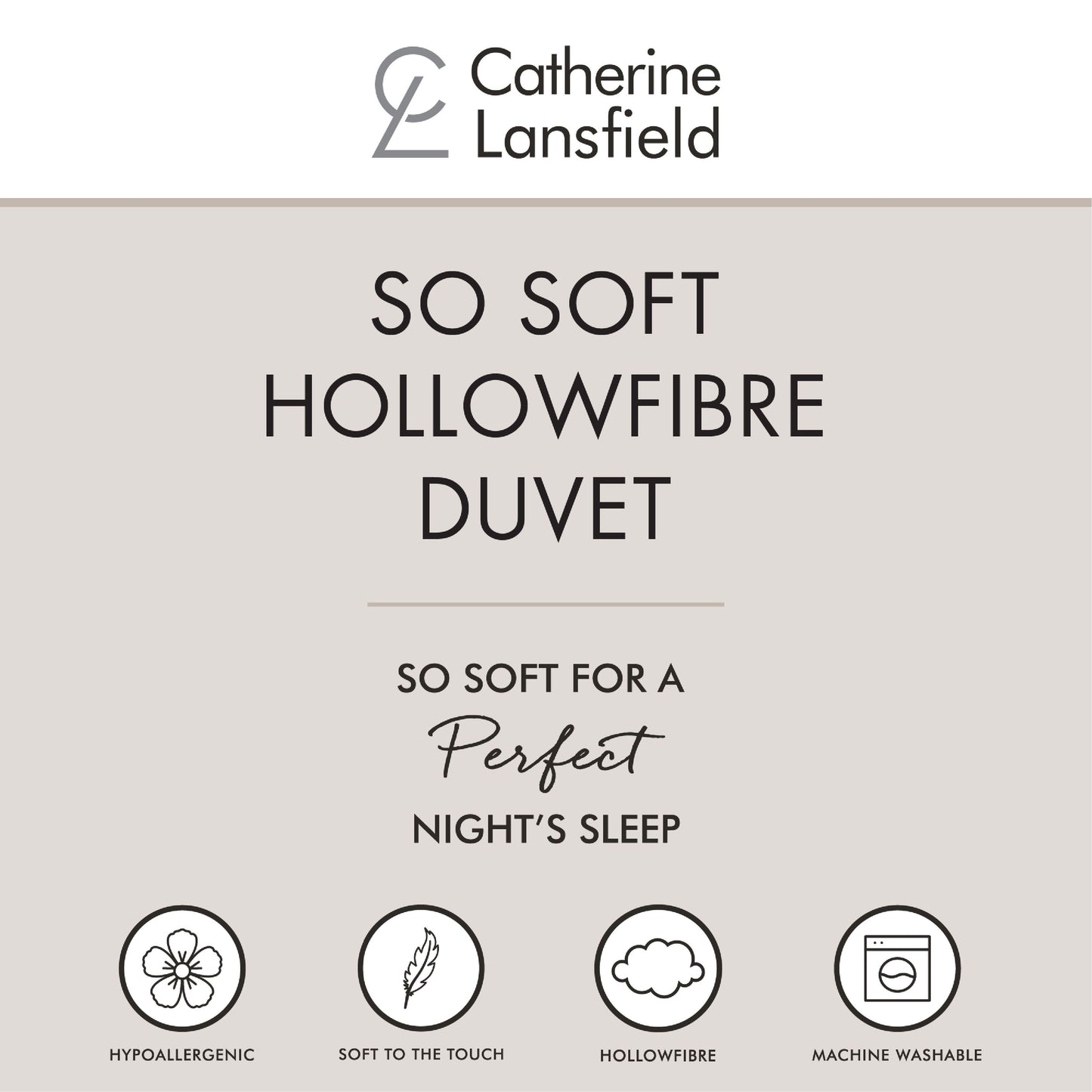 Catherine Lansfield So Soft Hollowfibre Duvet 4.5 Tog
