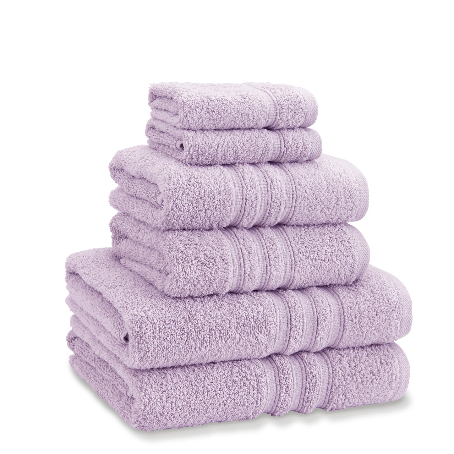 Catherine Lansfield Zero Twist 6 Piece Towel Bale - Lilac
