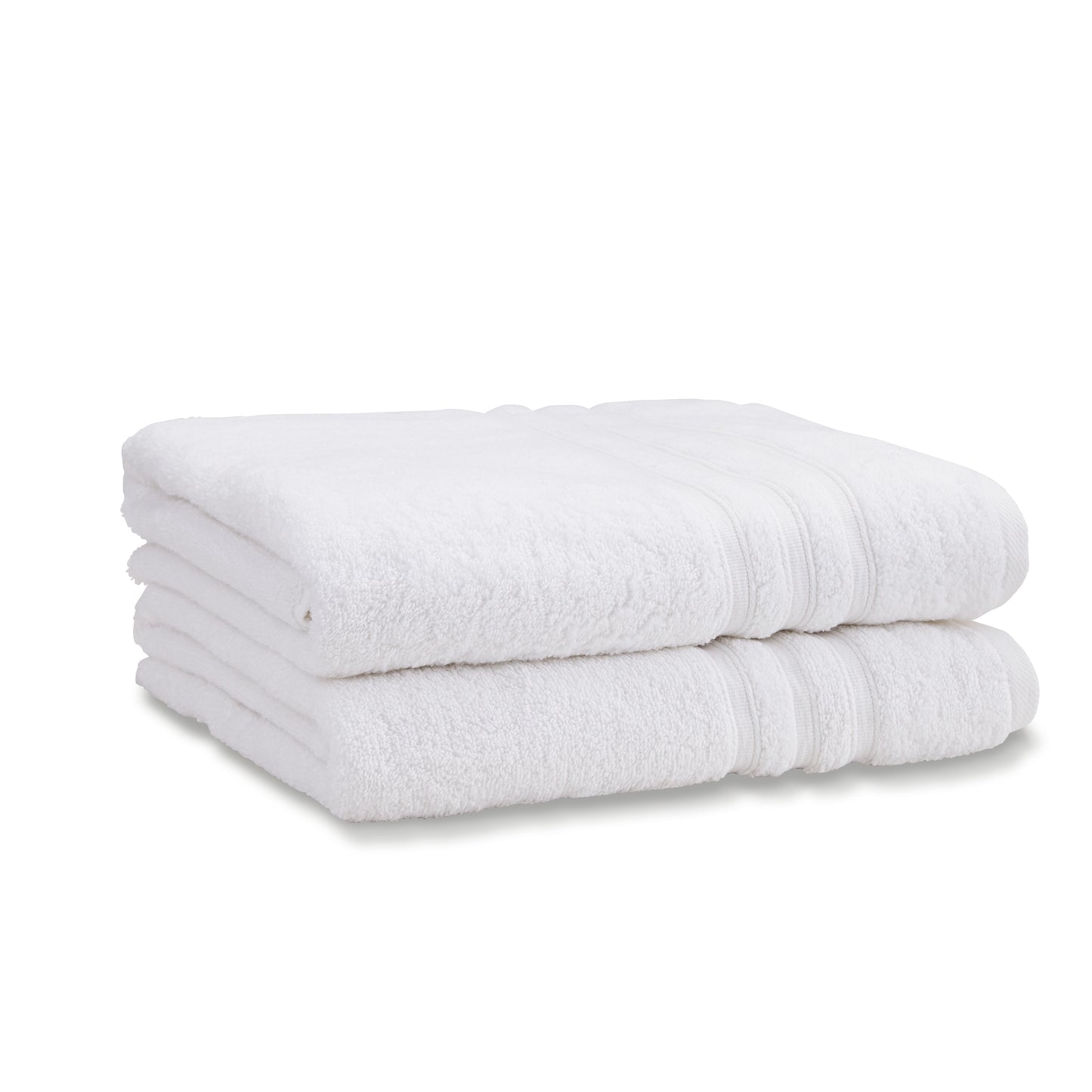 Catherine Lansfield Zero Twist Bath Sheet Pair - White
