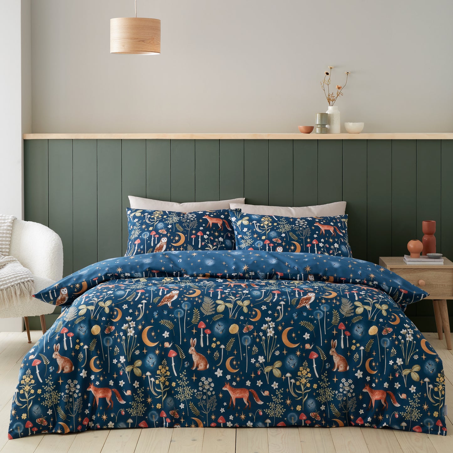 Catherine Lansfield Enchanted Twilight Duvet Set - Navy