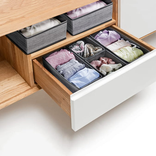 Fabric Box Organisers 6 Pack