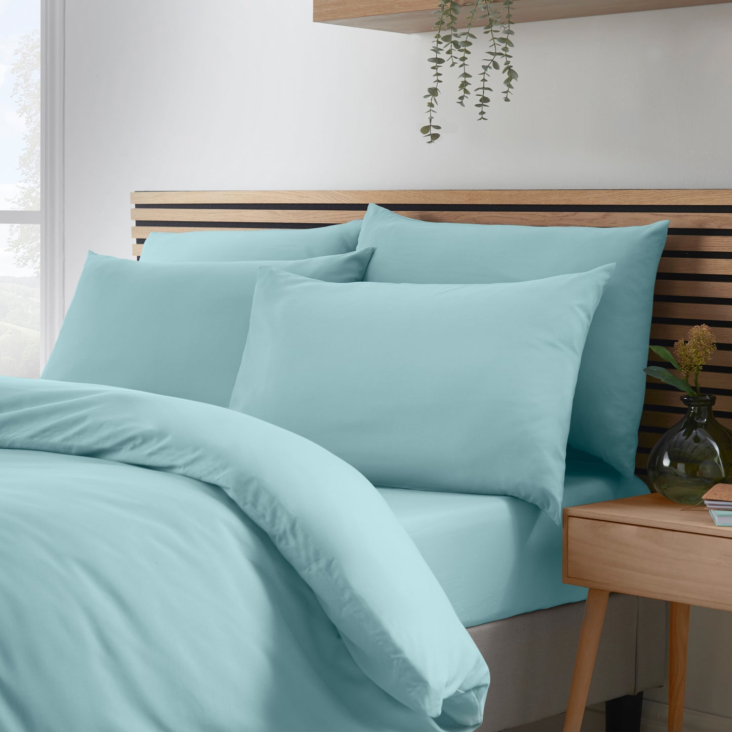 Catherine Lansfield So Soft Non Iron Duvet Set - Duck Egg