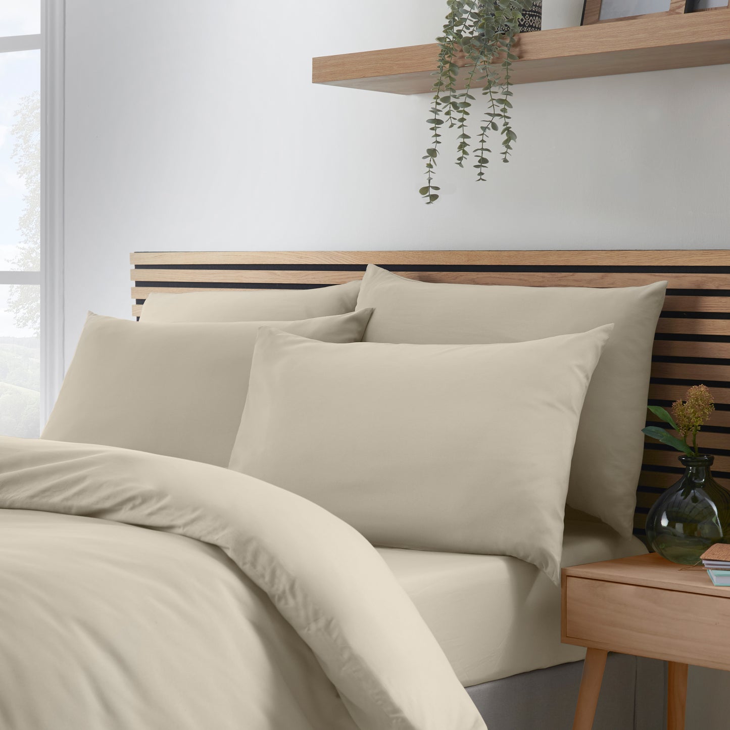 Catherine Lansfield So Soft Non Iron Duvet Set - Natural