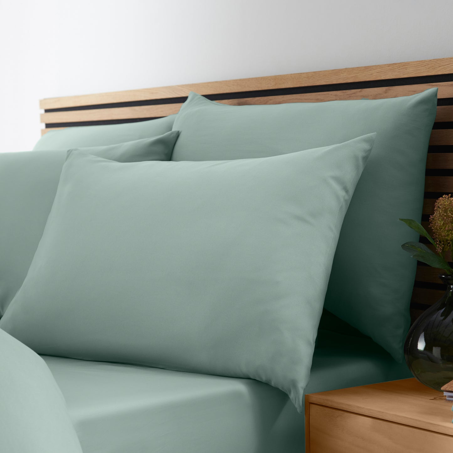 Catherine Lansfield So Soft Non Iron Duvet Set - Green