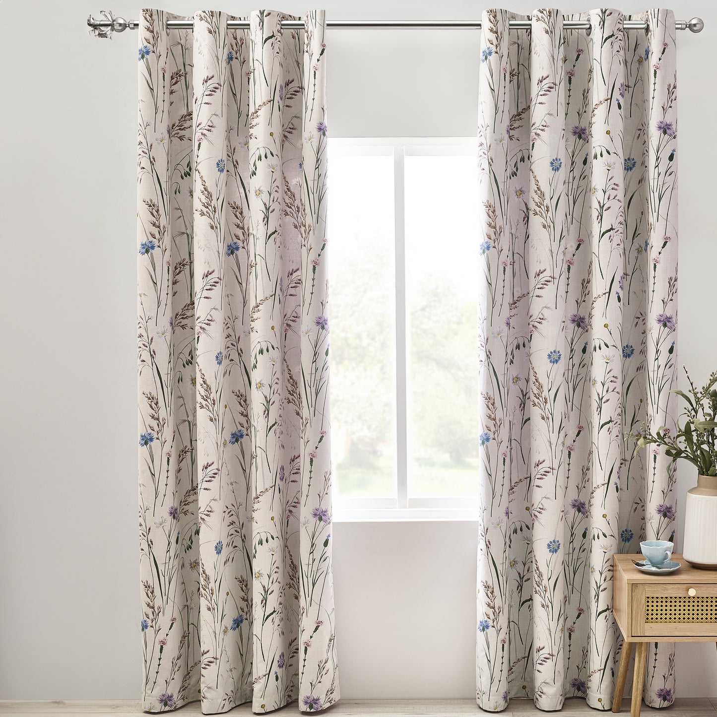Grasmere Floral Curtains - Reversible Pair 66x90 (168x229cm)