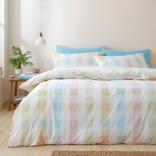 Catherine Lansfield Spring Check Duvet Set