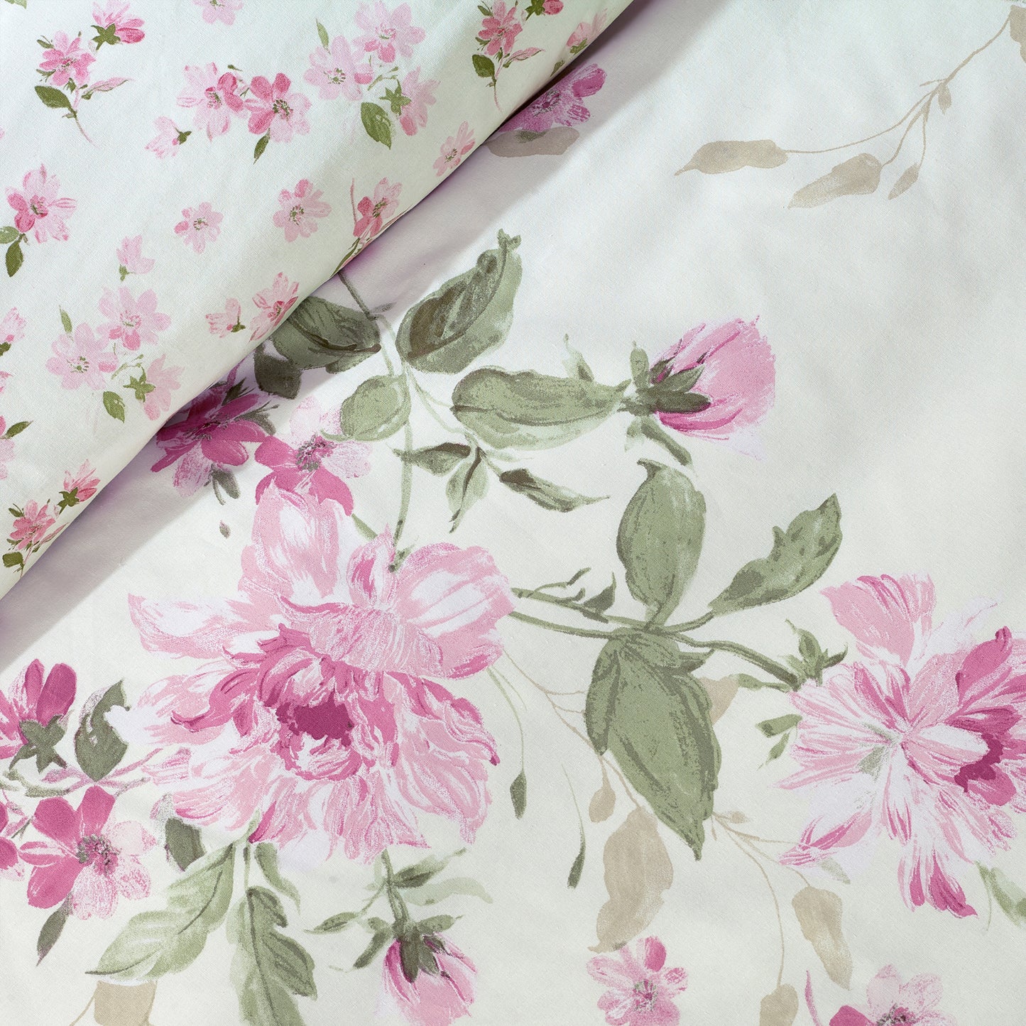Catherine Lansfield Avebury Floral Duvet Set - Cream