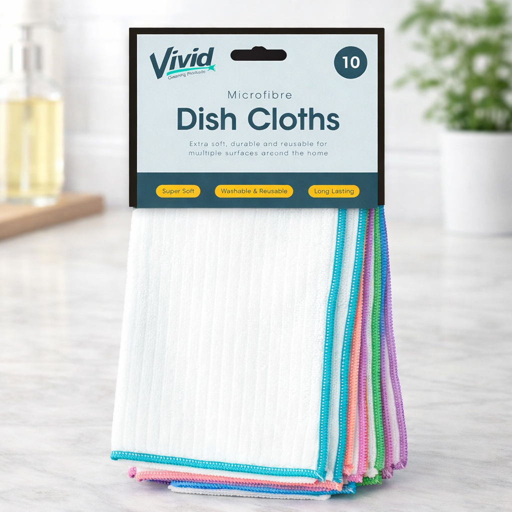 Microfibre Dish Cloths - 10 Pack