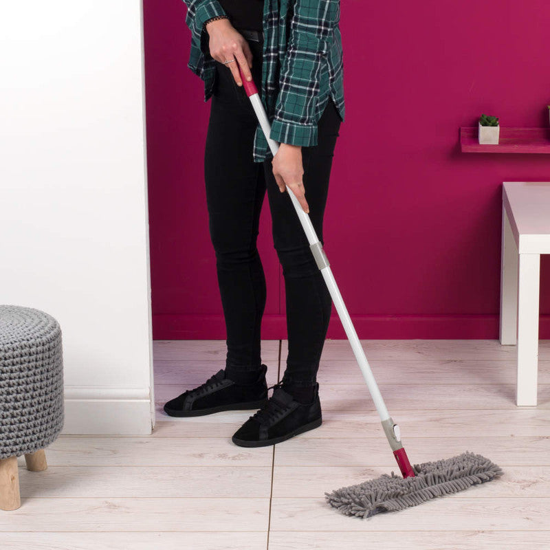 2-In-1 Flexi Mop With Extendable Neck, Treated With Anti Bac Protection - Kleeneze