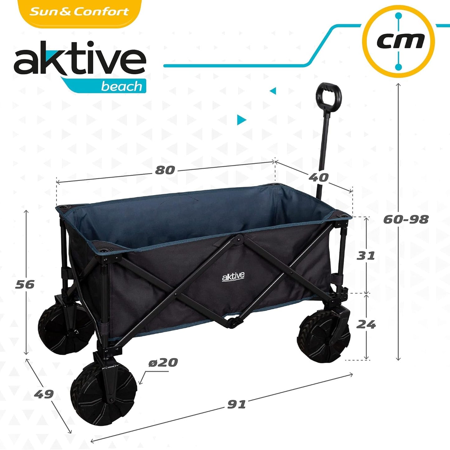 Aktive Folding Beach Cart