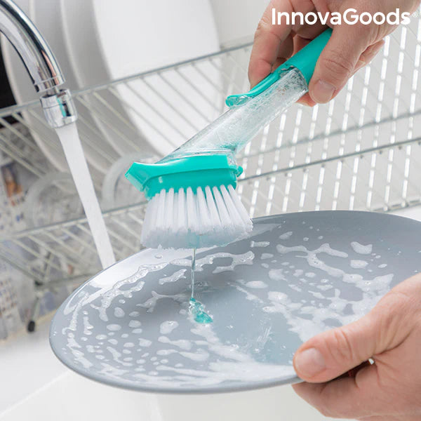 Brush with Handle and Soap Dispenser