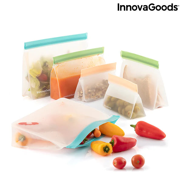 Set of Reusable Hermetically-sealed Bags - 6 Pieces