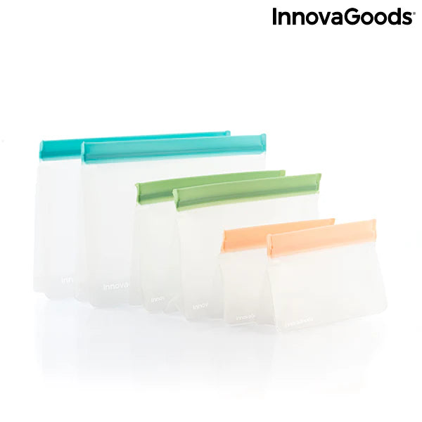 Set of Reusable Hermetically-sealed Bags - 6 Pieces