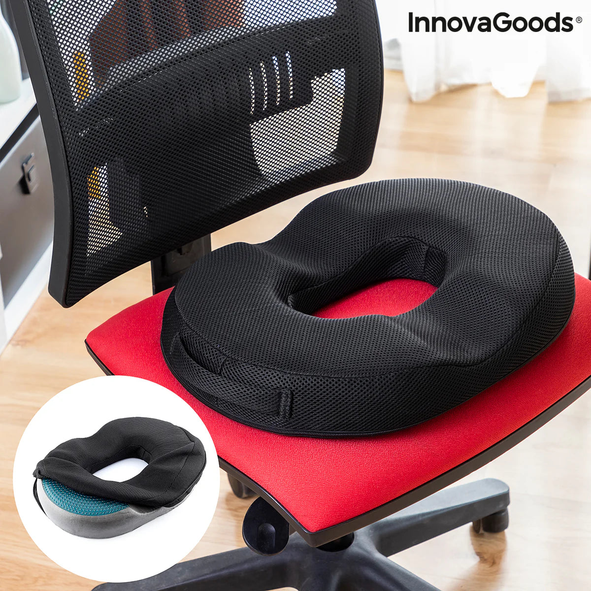 Gel & Bamboo Charcoal Cushion with Removable Cover