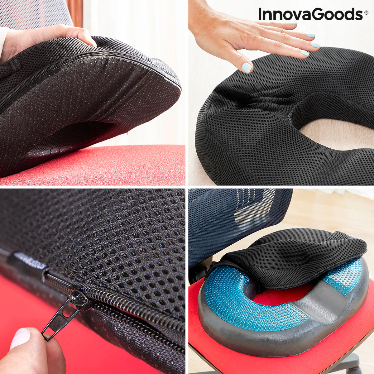 Gel & Bamboo Charcoal Cushion with Removable Cover