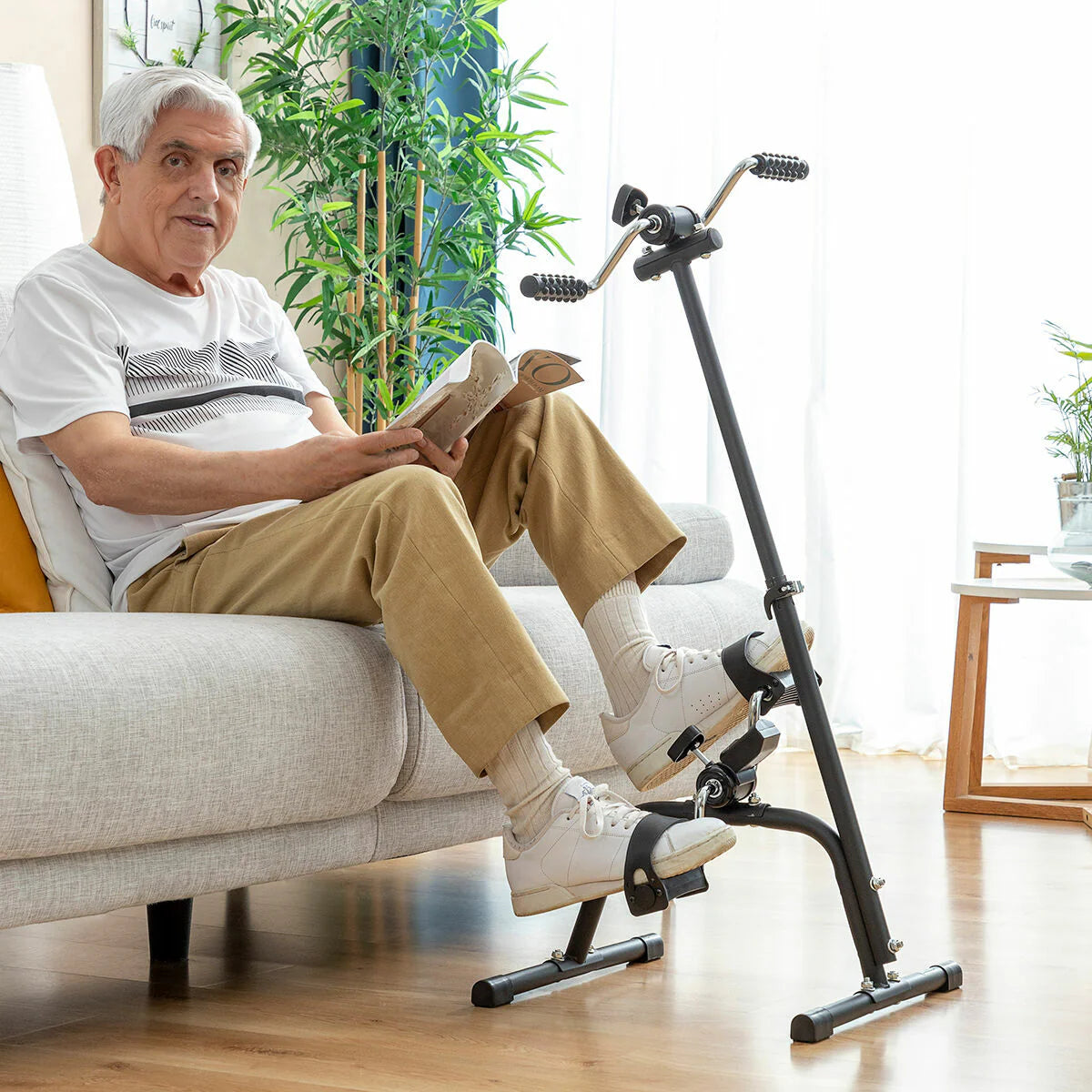 Dual Pedal Exerciser for Arms and Legs