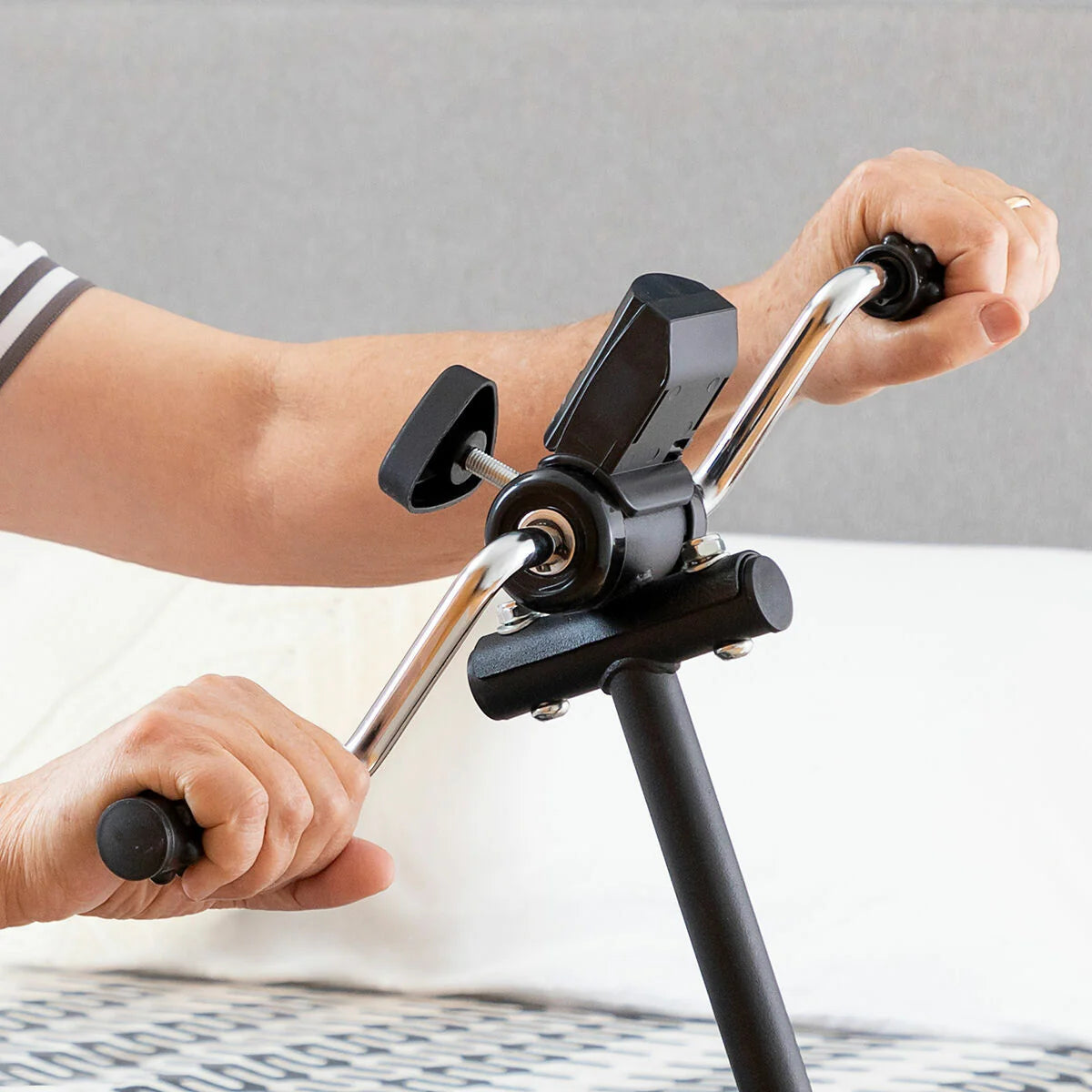 Dual Pedal Exerciser for Arms and Legs