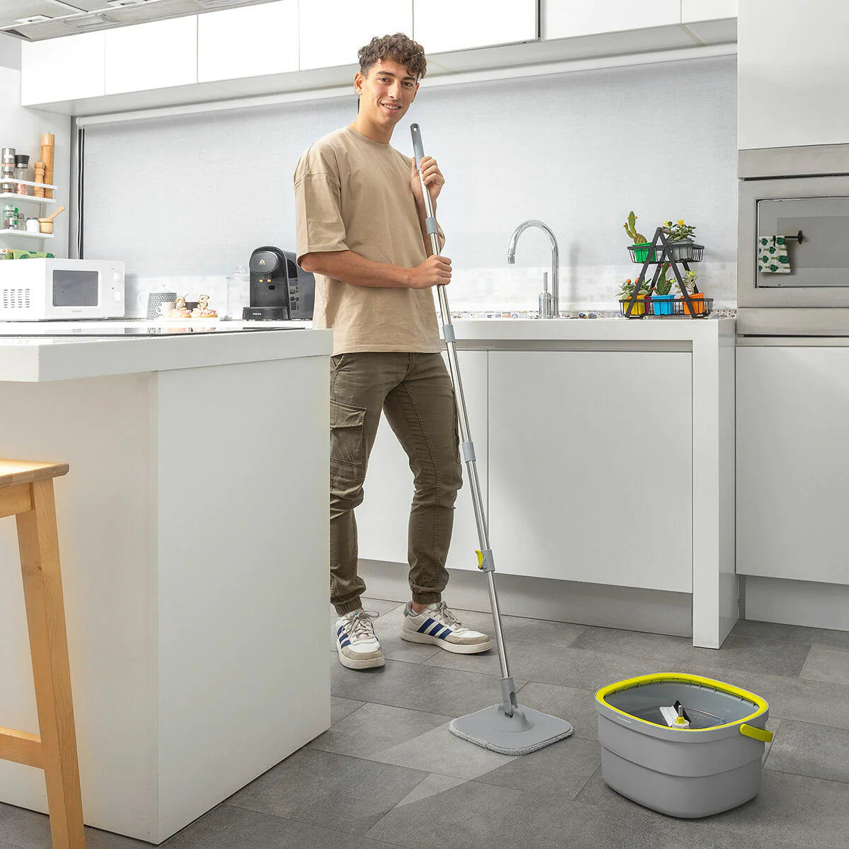 Self-Cleaning Spin Mop with Separation Bucket