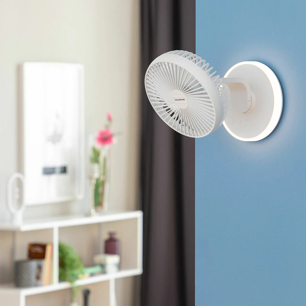 Rechargeable Desk Fan with LED