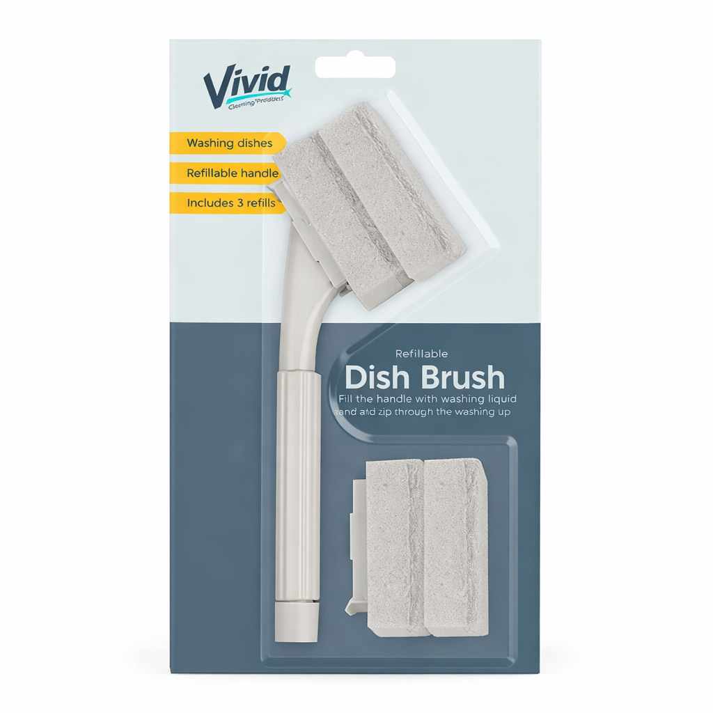 Dish Brush with Refillable Handle