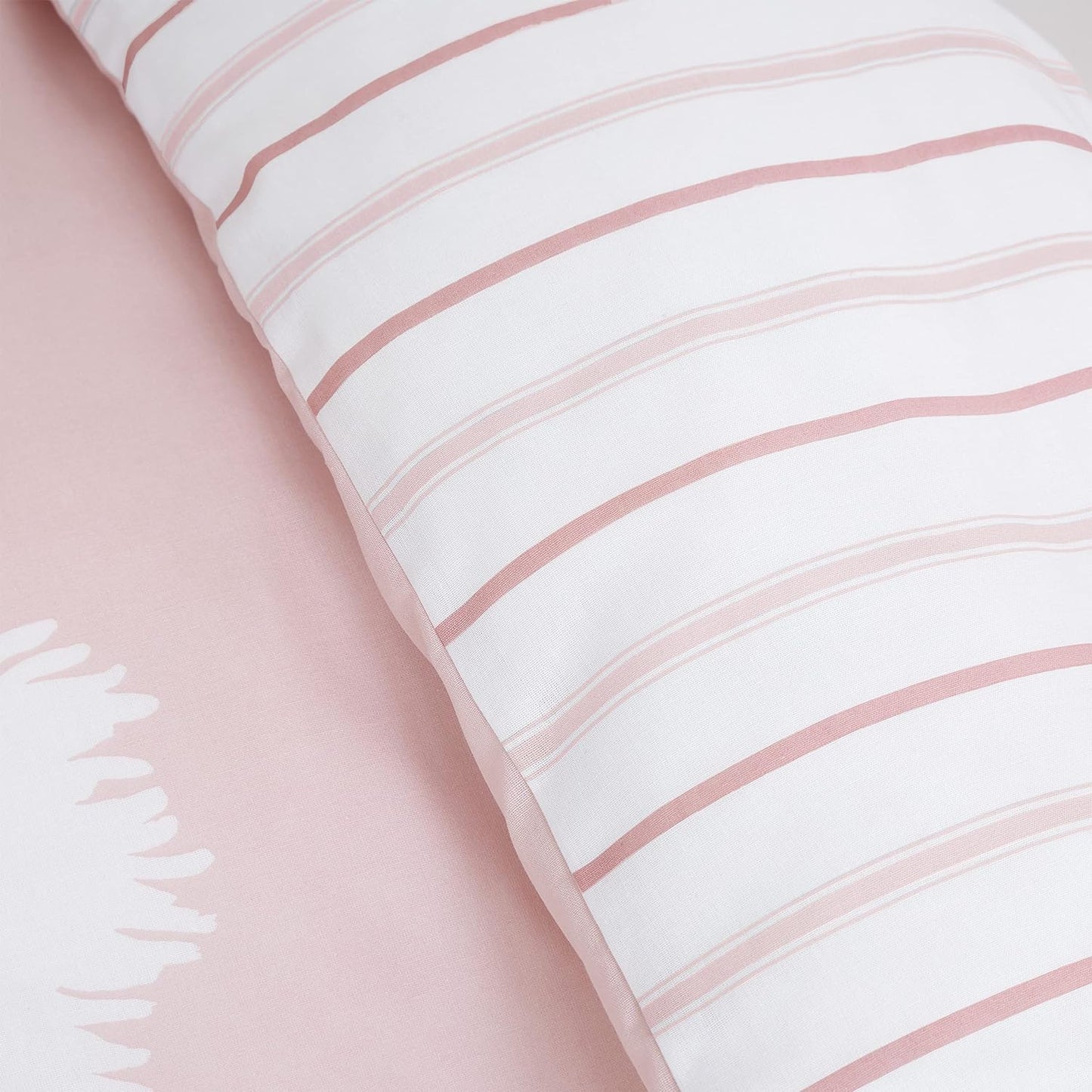 Catherine Lansfield Meadowsweet Floral Reversible Pink/White Duvet Set