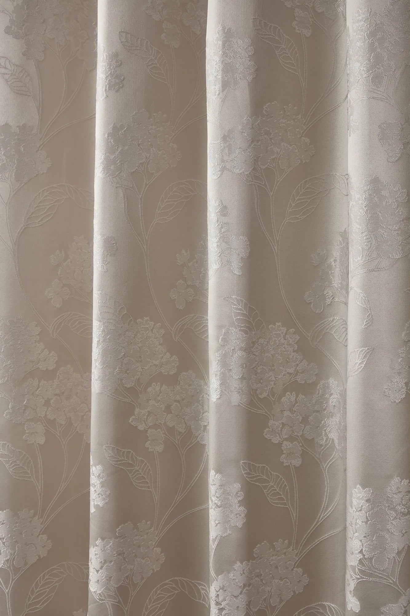 English Garden – Luxury Lined Eyelet Jacquard Curtains - Cream - Width 66 x Drop 90" (168 x 228cm)