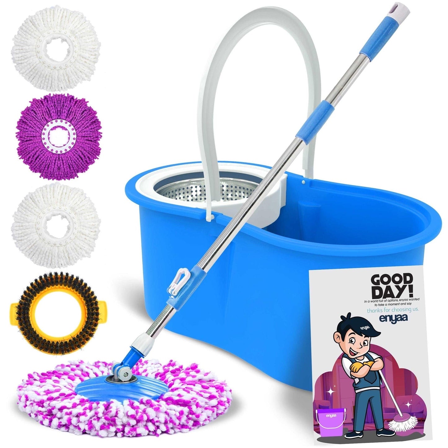 Enyaa Magic Spin Mop & Bucket - Blue