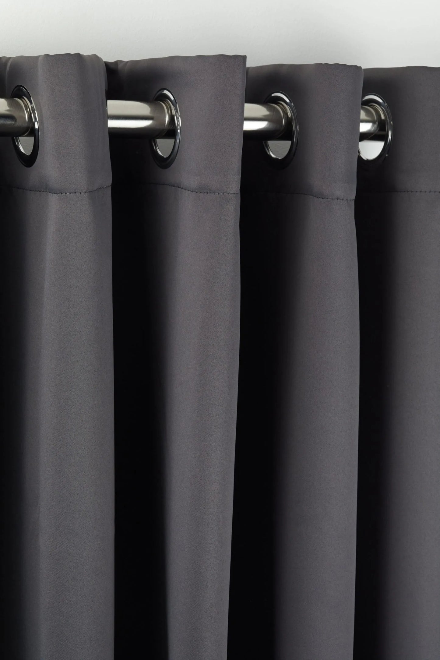 Blackout Eyelet Curtains - Charcoal - 168x228cm (66x90 Drop)