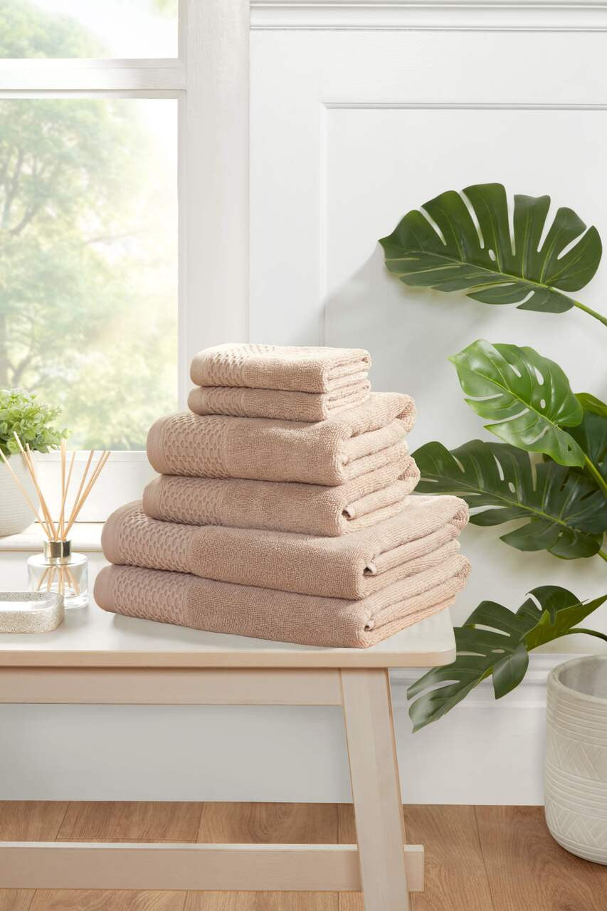 Elements Eden Weave - 6 Piece Towel Bale - Mink