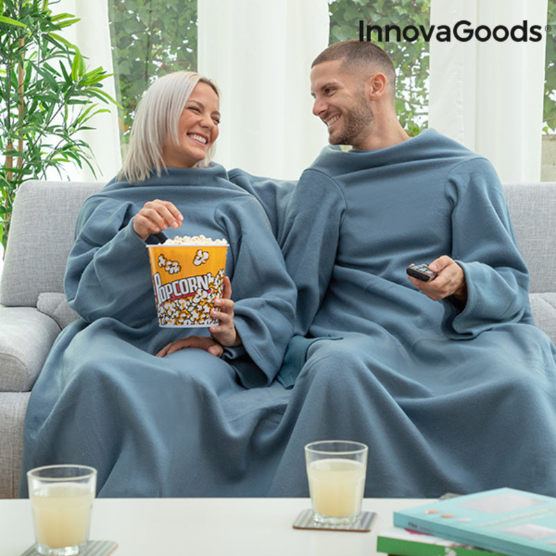 Double Blanket With Pocket & Sleeves