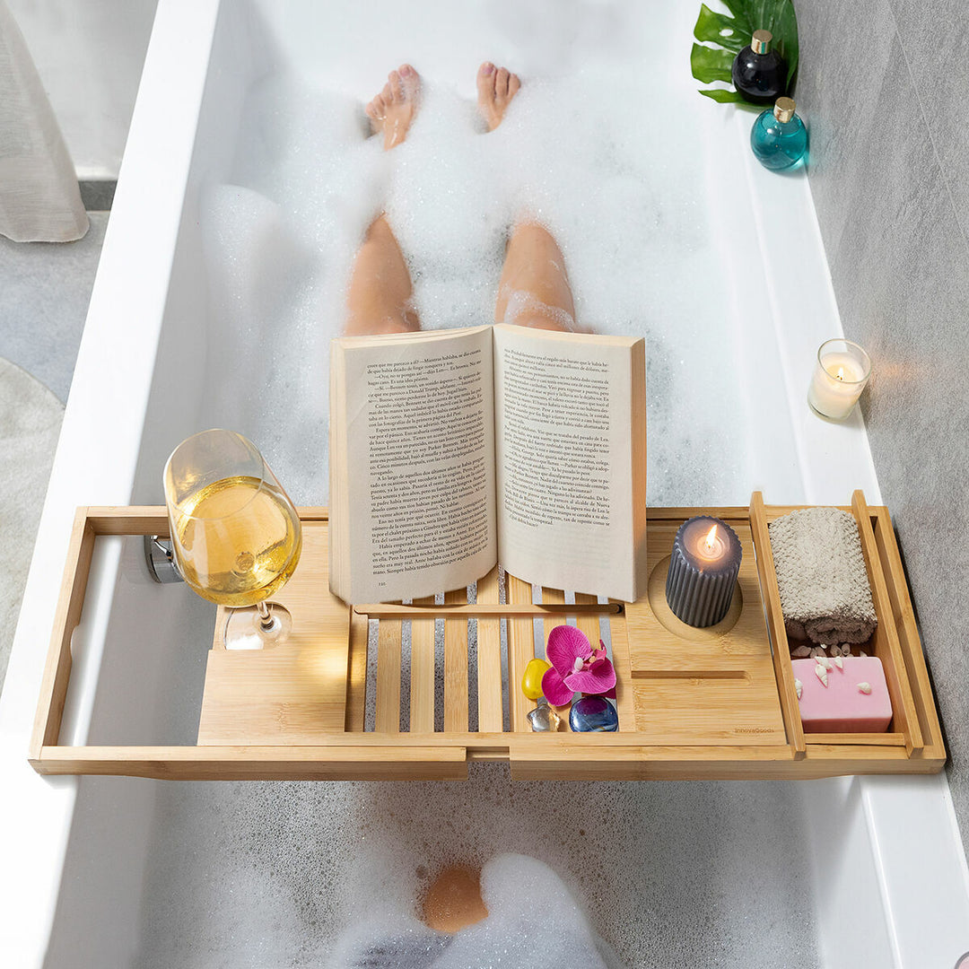 Extendable Bamboo Bath Tray