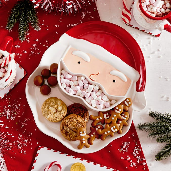 Santa Moustache With Moustache Bowl