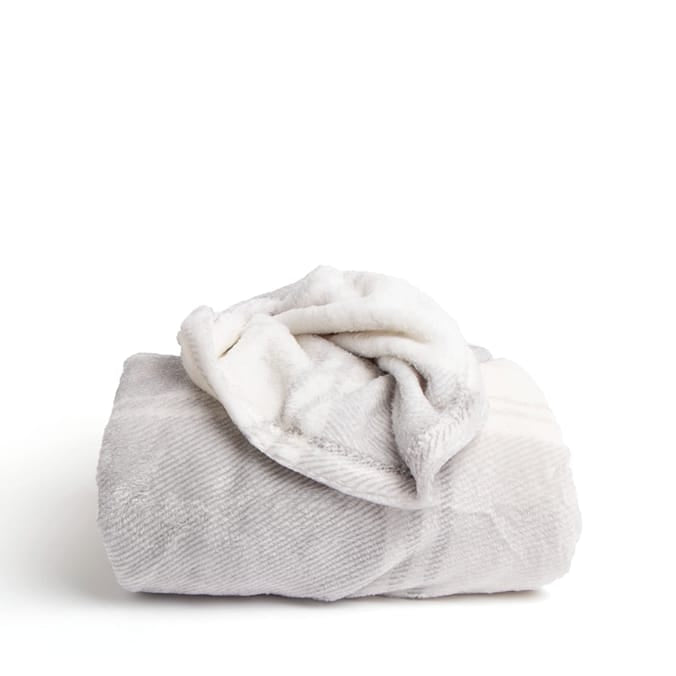 Ultra Soft Throw - Grey/White Check
