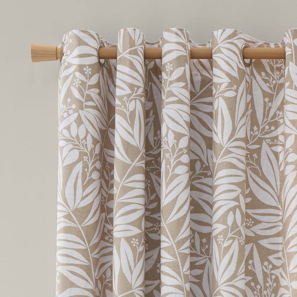 Catherine Lansfield So Soft Sorrel Leaf Reversible Curtains - 168x229cm