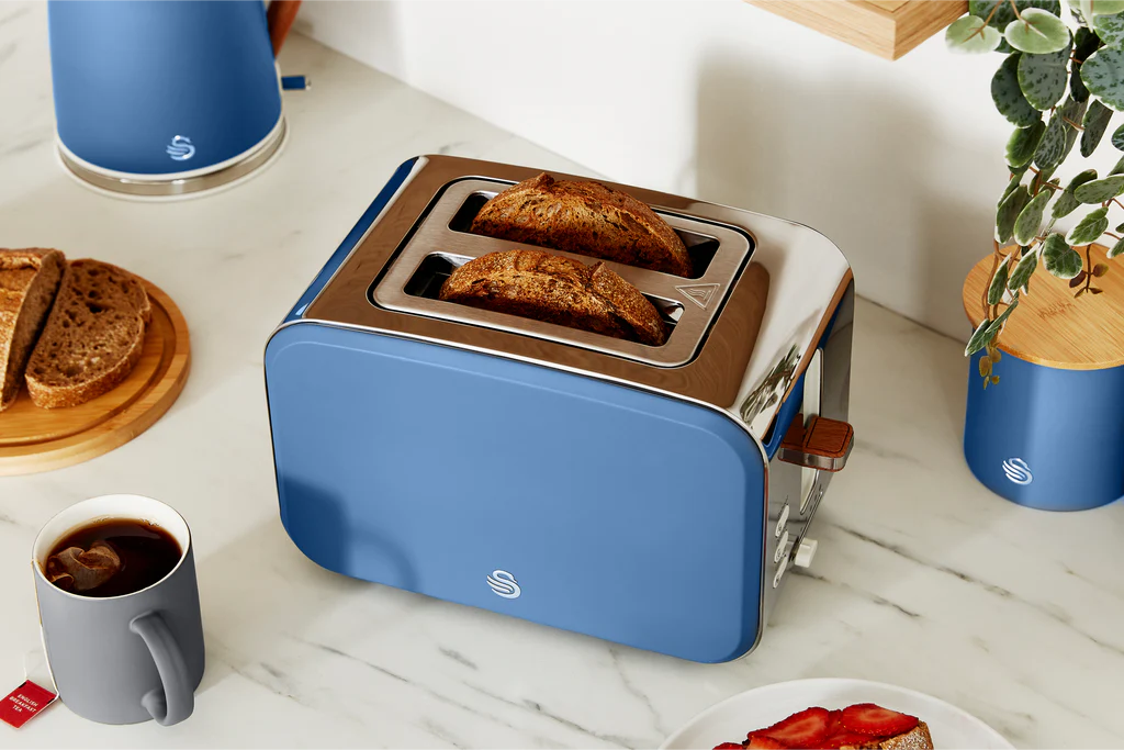 Swan 2 Slice Nordic Style Toaster - Blue