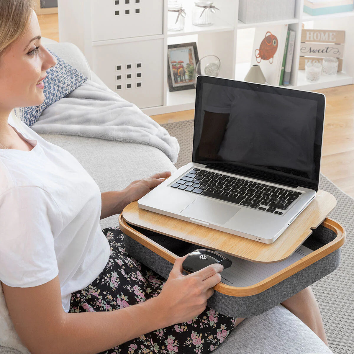 Portable Laptop Desk with Storage Tray