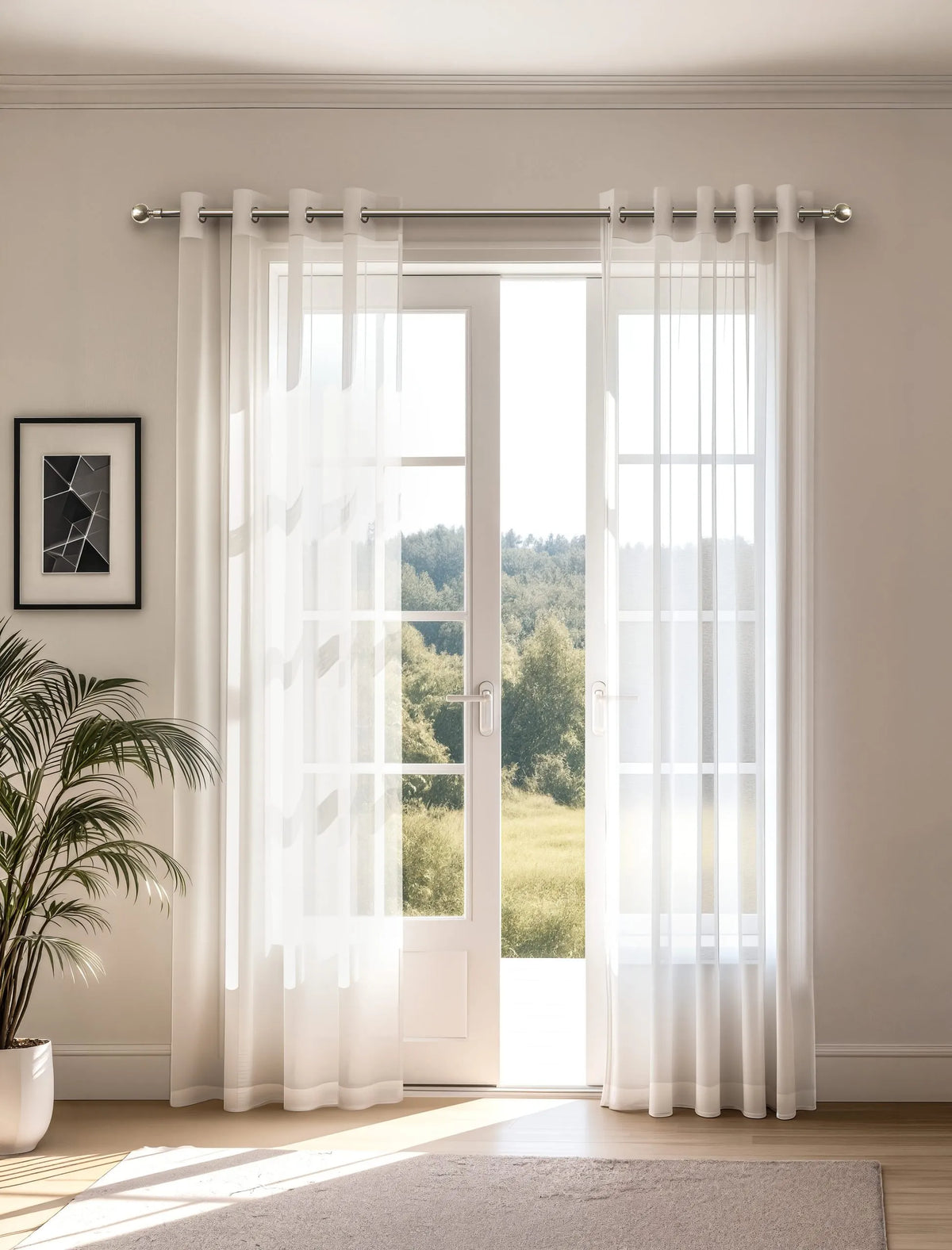 Sheer Eyelet Voile Panels - Width 55 x Drop 90" (140x228cm)