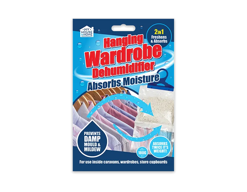 Hanging Wardrobe Dehumidifier – Moisture Absorber (2-in-1 Freshens & Absorbs)