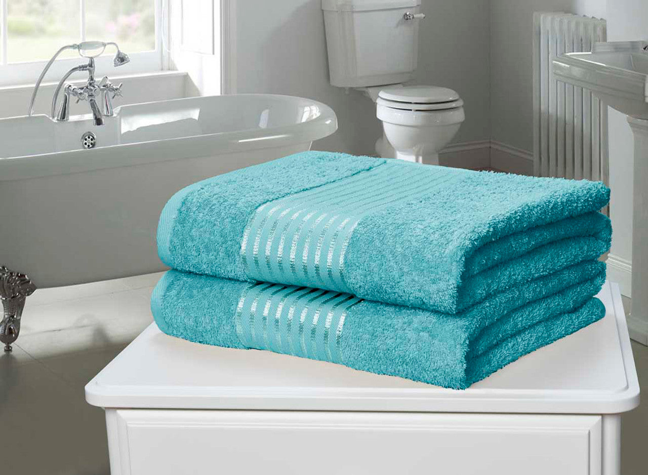 Luxury Feel 2 Piece - Bath Sheets - Turquoise