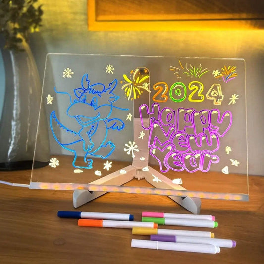LED Glow Drawing Board โ Creative Light-Up Message & Doodle Pad