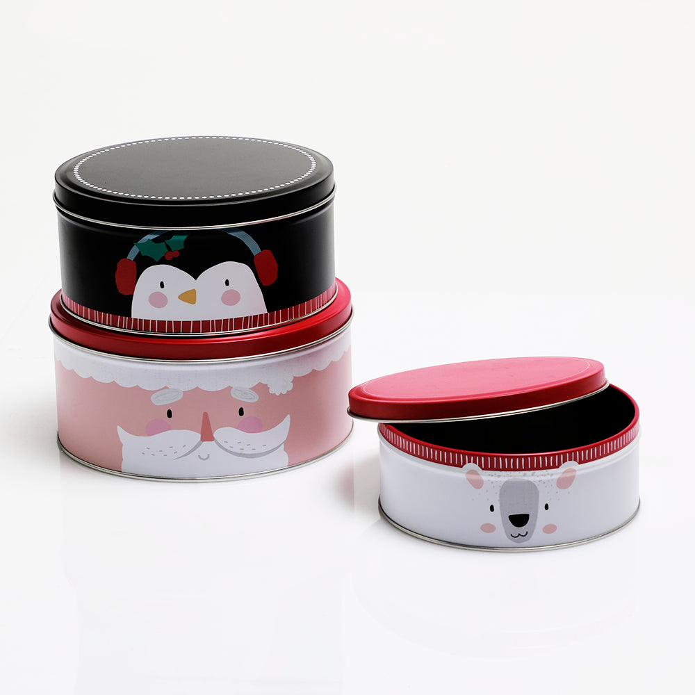 Sleigh Bells Set Of Tins