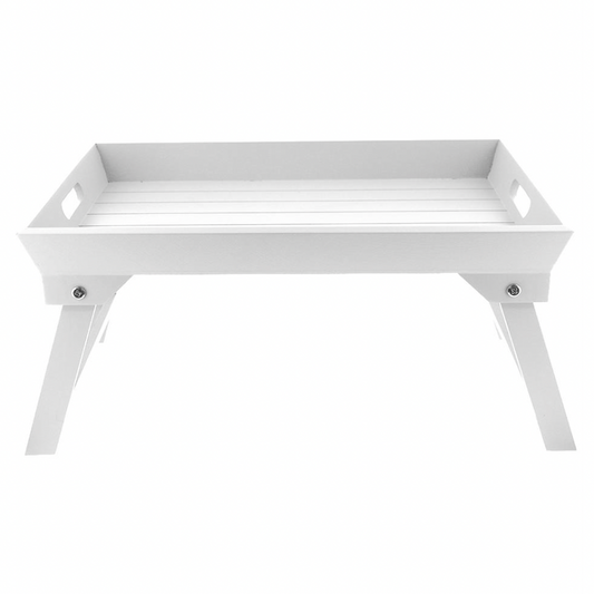 Wooden Bed Tray - White