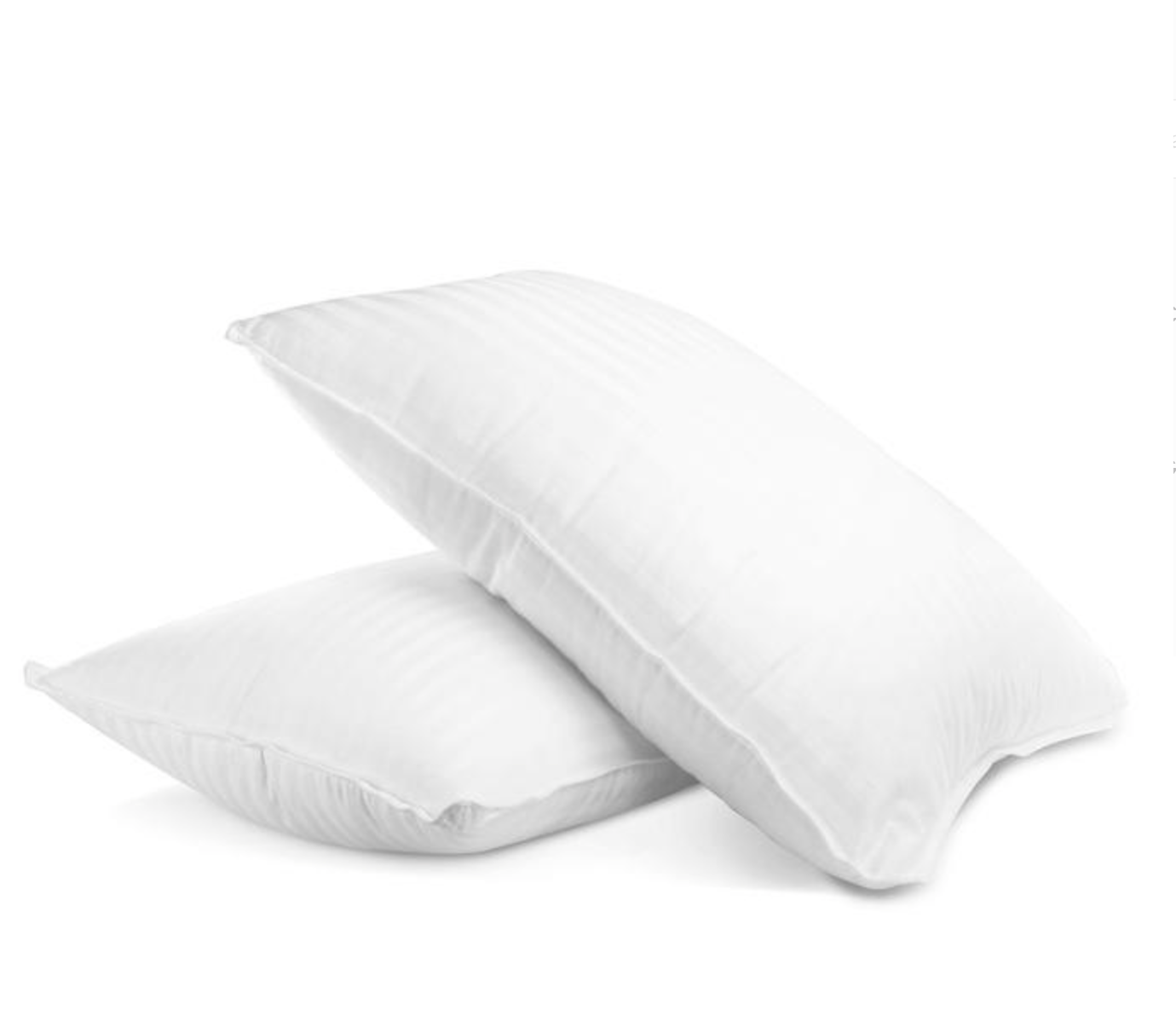 Pair Of Satin Stripe Hotel Pillows