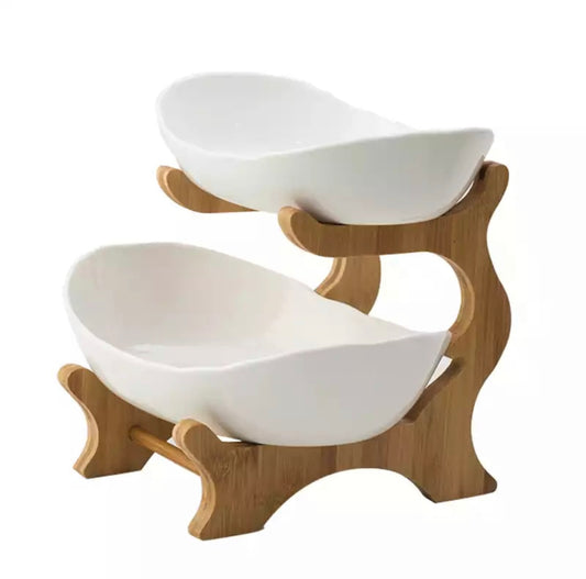 2 - Tier Fruit Stand - White