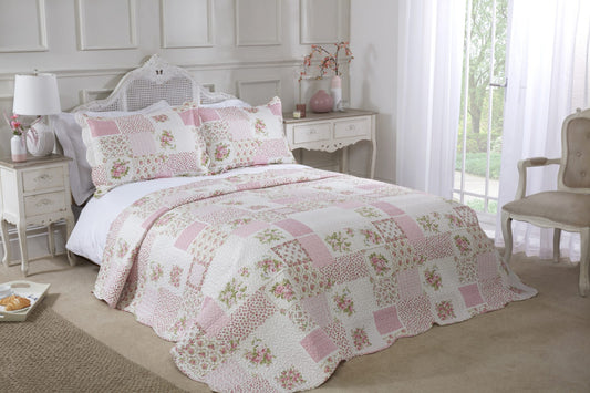 Cotswold Quilted Bedspread - Pink