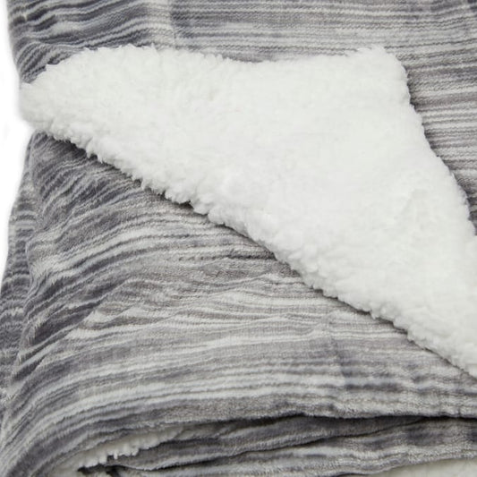 Large Flannel Sheepa Fleece Throw - Grey