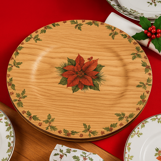 Christmas Holly Charger Plate